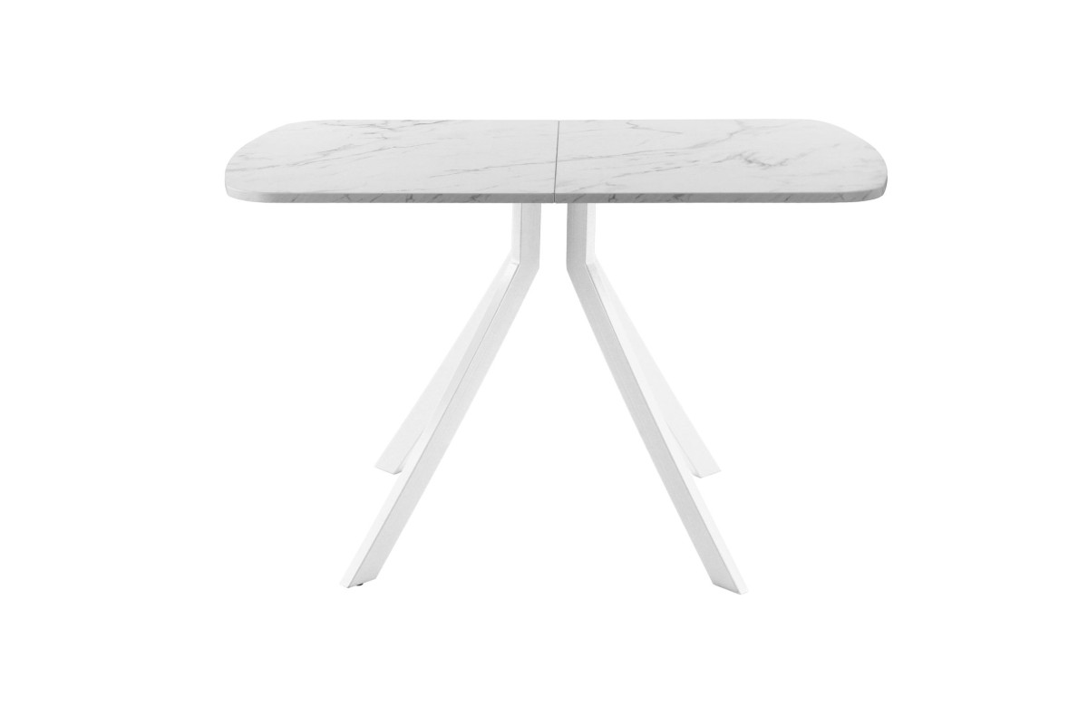 Обеденный стол AMC Elite (серии SLIM) / E18(1200) D2 (белый/Мрамор Кристалл)