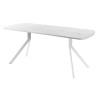 Обеденный стол AMC Elite (серии SLIM) / E18(1200) D2 (белый/Мрамор Кристалл)