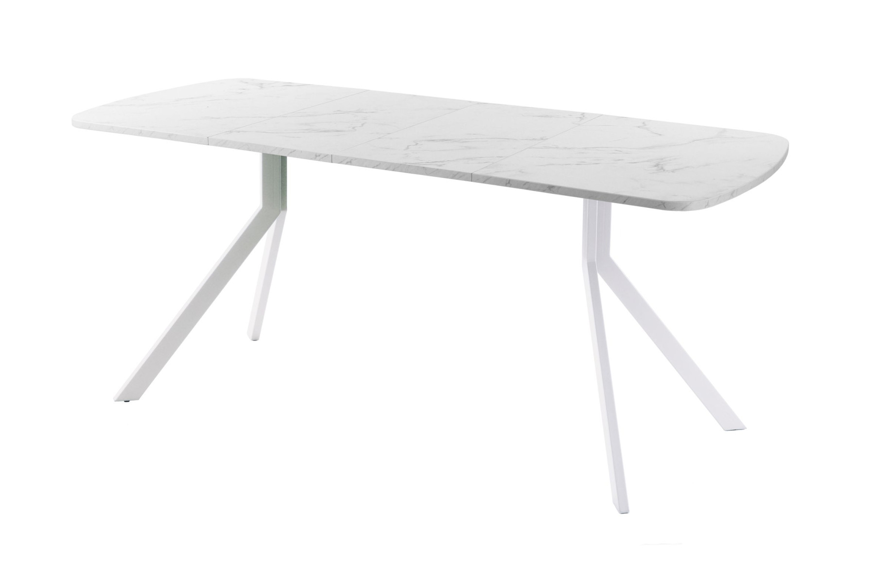 Обеденный стол AMC Elite (серии SLIM) / E18(1200) D2 (белый/Мрамор Кристалл)