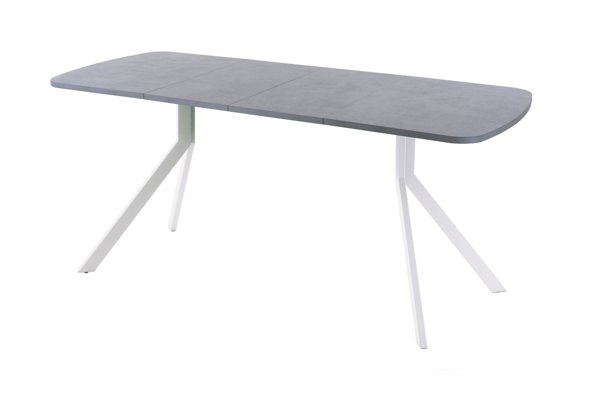 Обеденный стол AMC Elite (серии SLIM) / E18(1100) D2 (белый/Бетон Чикаго светло-серый)