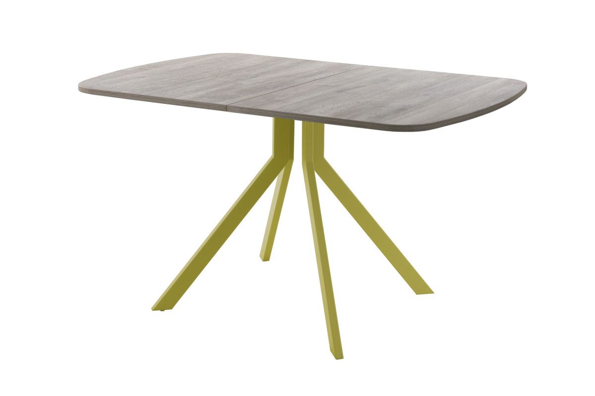 Обеденный стол AMC Elite (серии SLIM) / E18(1200) D2 (золото/Дуб Уайт-Ривер песочно-бежевый)