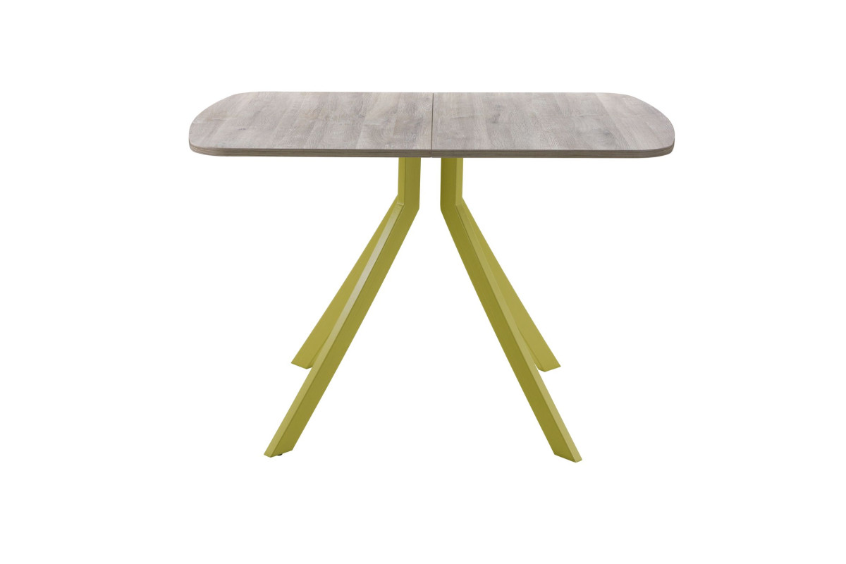 Обеденный стол AMC Elite (серии SLIM) / E18(1200) D2 (золото/Дуб Уайт-Ривер песочно-бежевый)