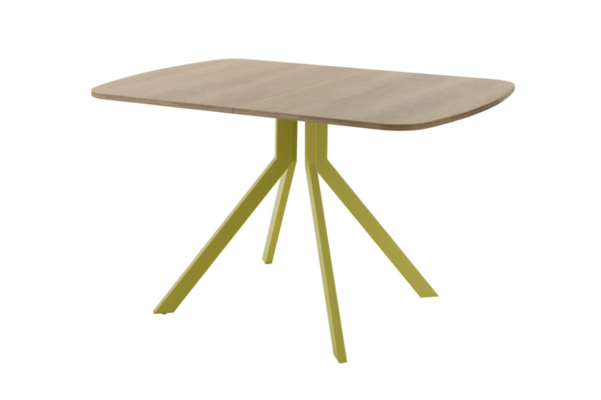 Обеденный стол AMC Elite (серии SLIM) / E18(1100) D2 (золото/Дуб Небраска Натуральный)