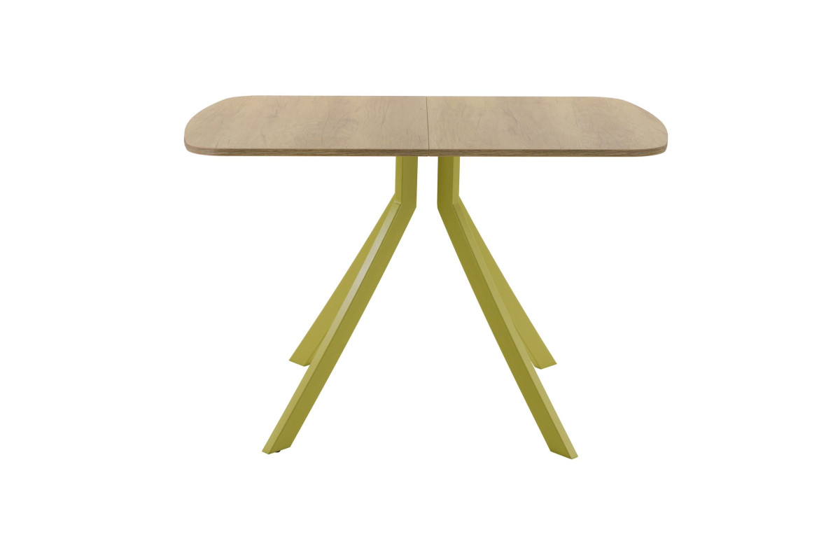 Обеденный стол AMC Elite (серии SLIM) / E18(1100) D2 (золото/Дуб Небраска Натуральный)