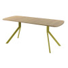Обеденный стол AMC Elite (серии SLIM) / E18(1100) D2 (золото/Дуб Небраска Натуральный)