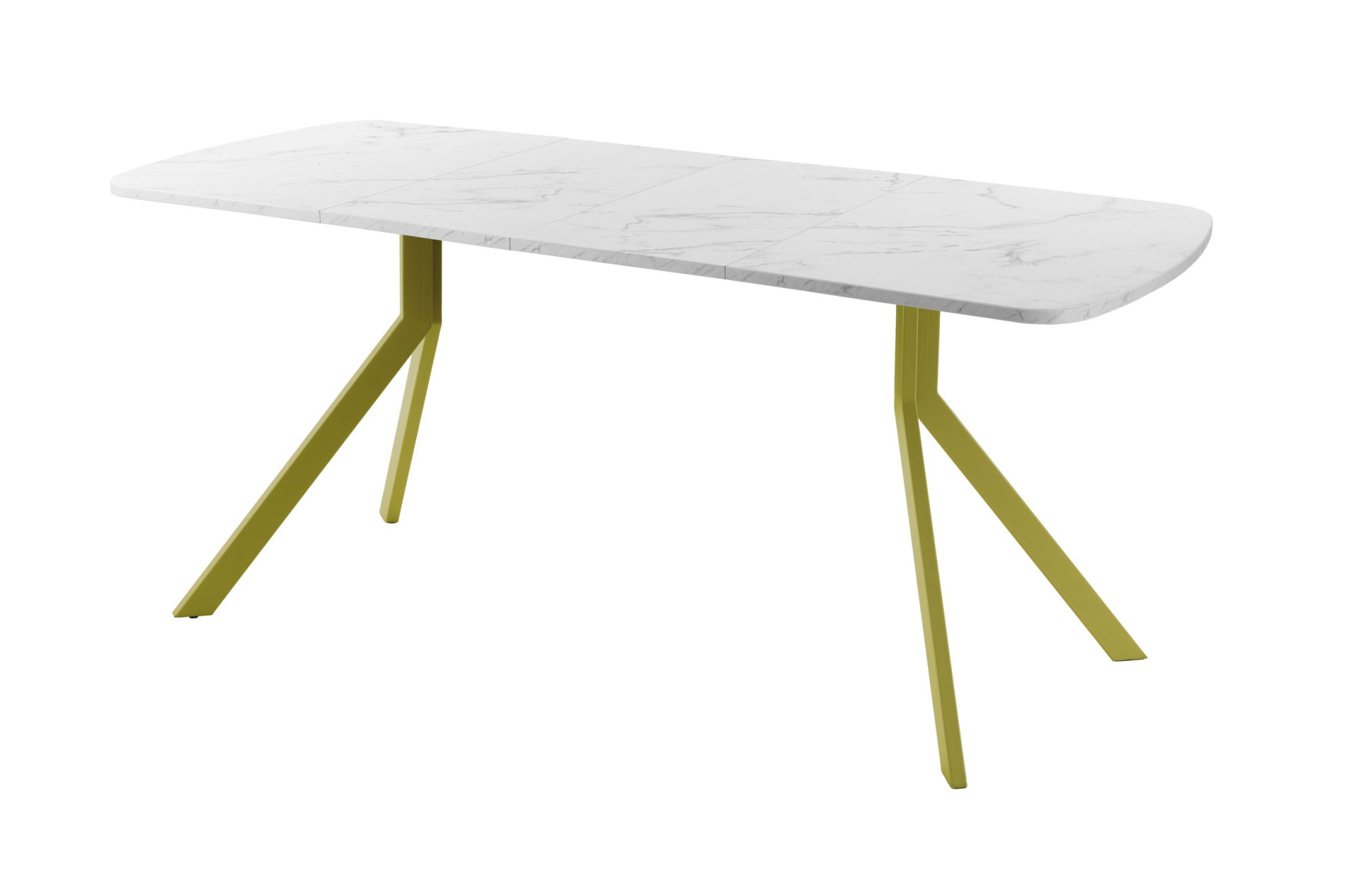 Обеденный стол AMC Elite (серии SLIM) / E18(1100) D2 (золото/Мрамор Кристалл)