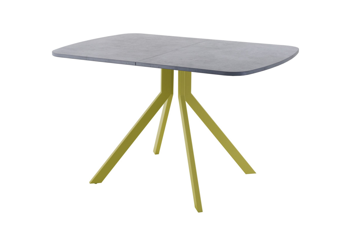 Обеденный стол AMC Elite (серии SLIM) / E18(1200) D2 (золото/Бетон Чикаго светло-серый)