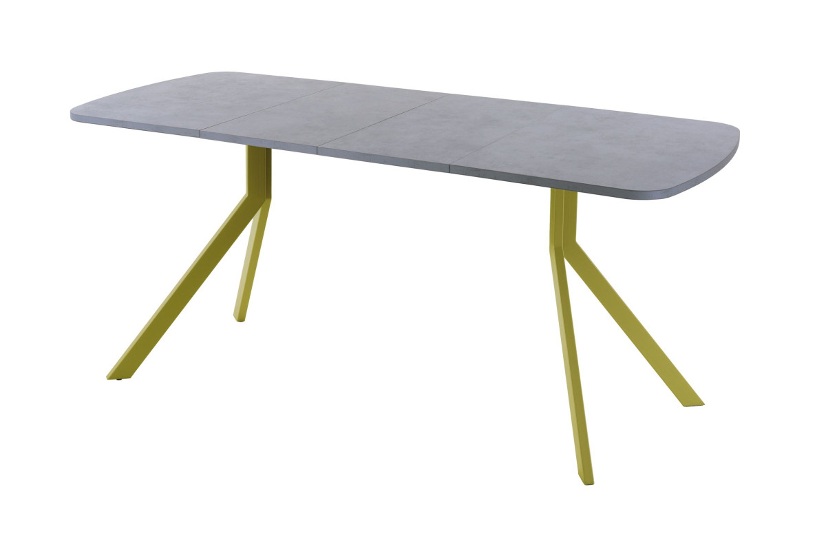 Обеденный стол AMC Elite (серии SLIM) / E18(1200) D2 (золото/Бетон Чикаго светло-серый)