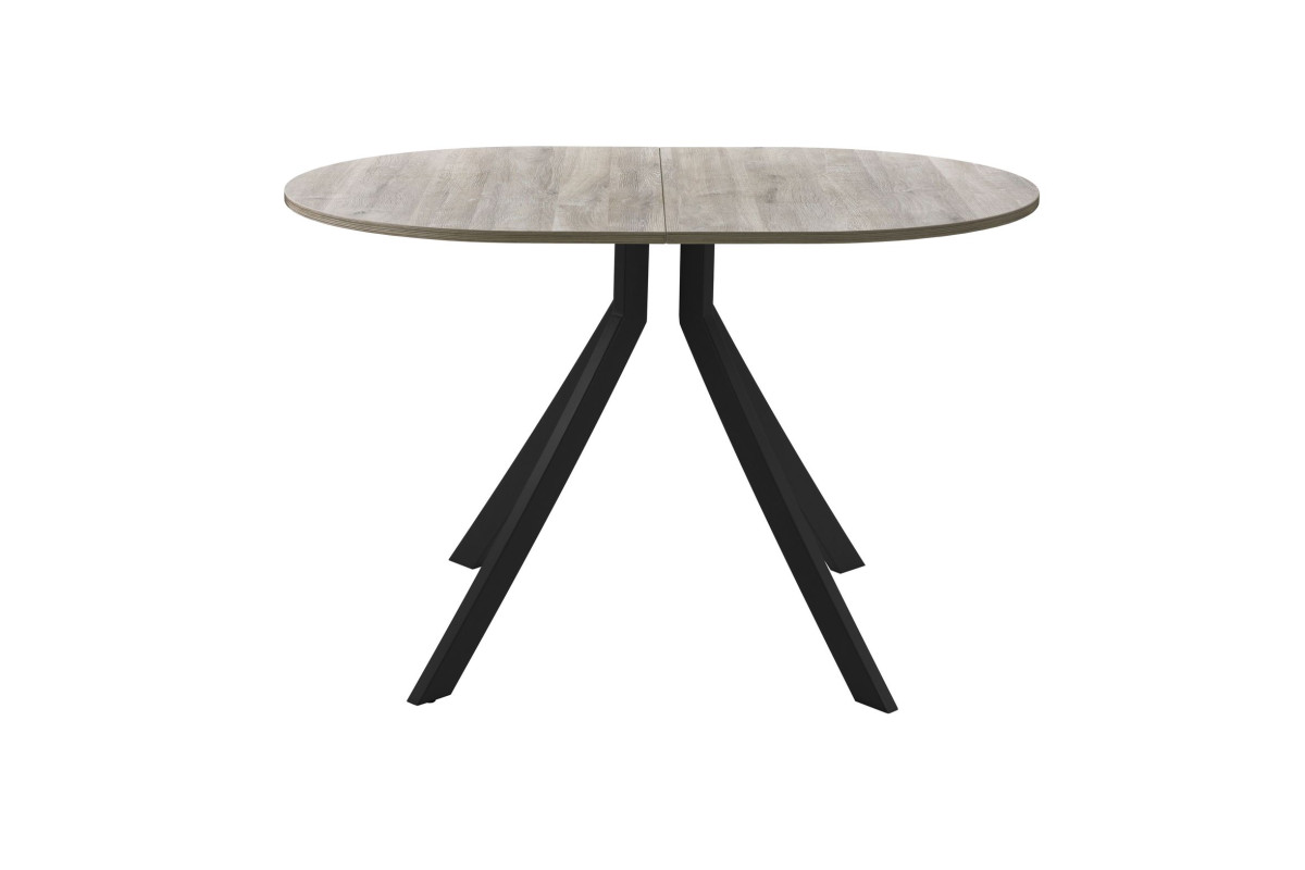 Обеденный стол AMC Elite (серии SLIM) / E18(1200) D3 (черный/Дуб Уайт-Ривер песочно-бежевый)