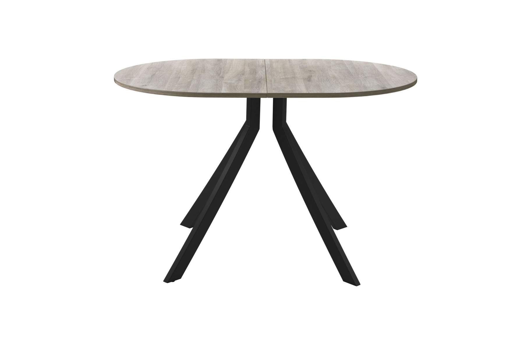 Обеденный стол AMC Elite (серии SLIM) / E18(1200) D3 (черный/Дуб Уайт-Ривер песочно-бежевый)