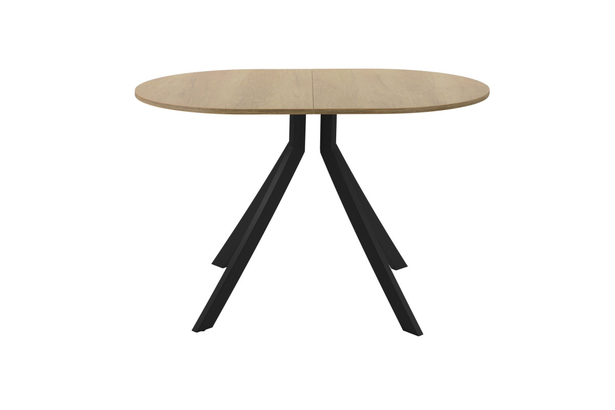 Обеденный стол AMC Elite (серии SLIM) / E18(1200) D3 (черный/Дуб Небраска Натуральный)