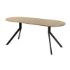 Обеденный стол AMC Elite (серии SLIM) / E18(1200) D3 (черный/Дуб Небраска Натуральный)