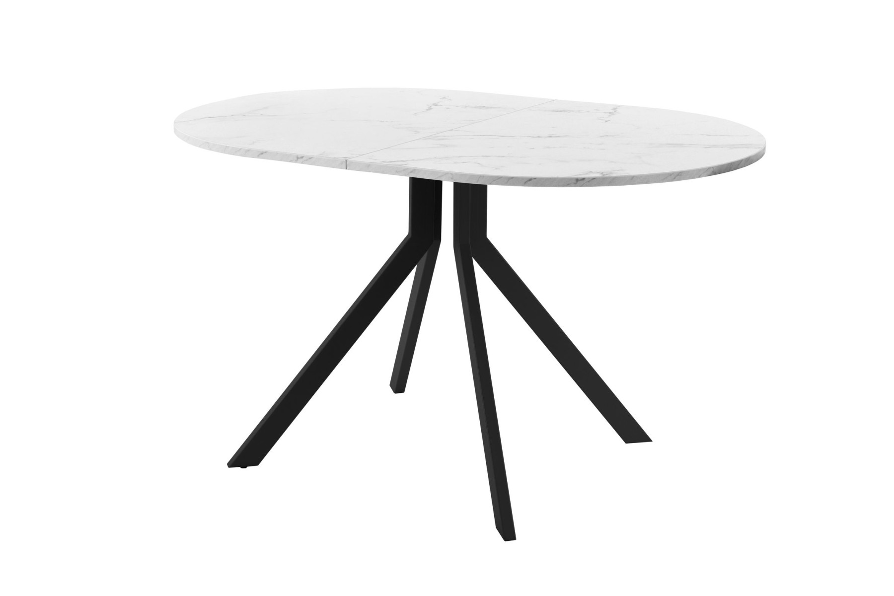 Обеденный стол AMC Elite (серии SLIM) / E18(1100) D3 (черный/Мрамор Кристалл)