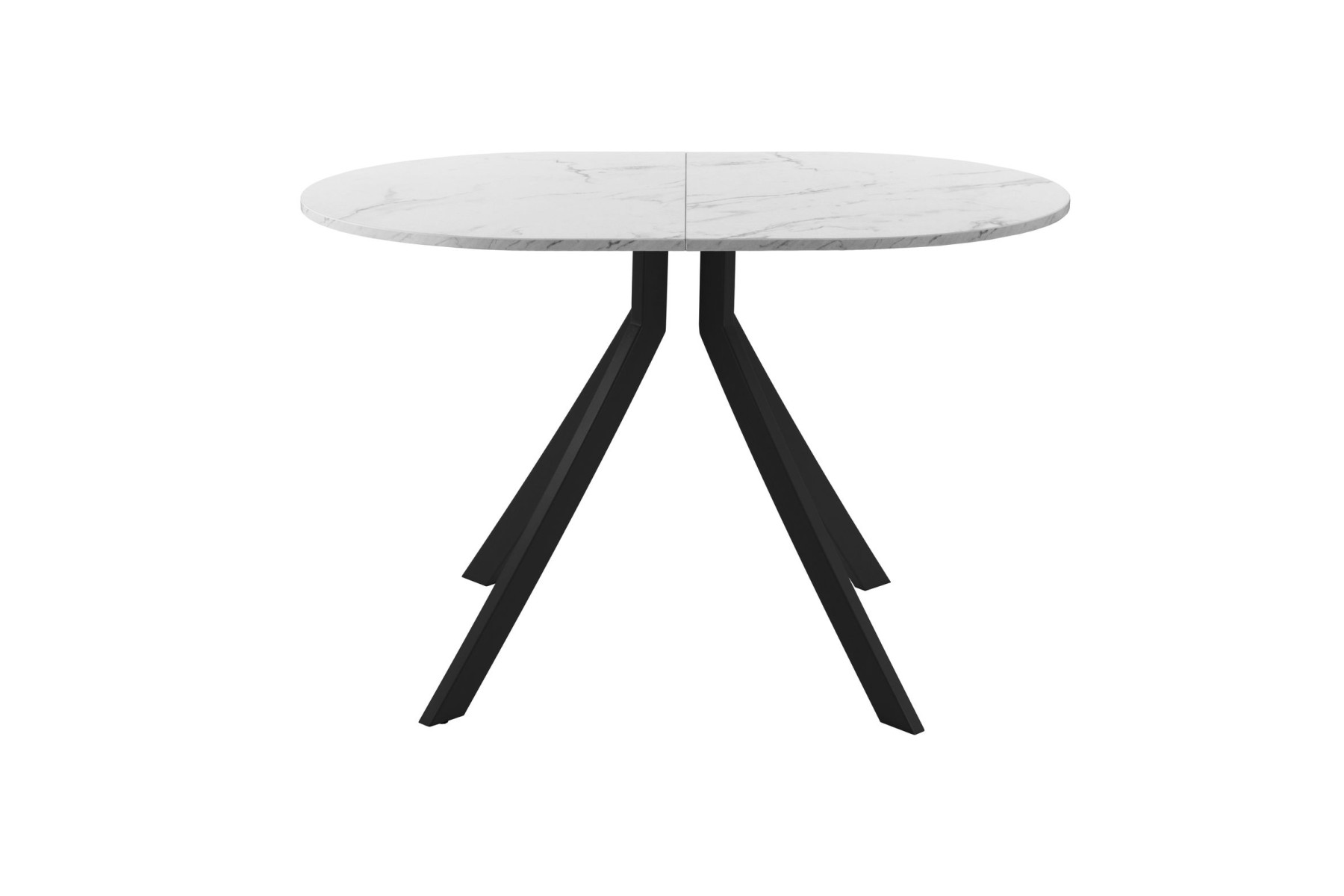 Обеденный стол AMC Elite (серии SLIM) / E18(1100) D3 (черный/Мрамор Кристалл)