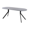 Обеденный стол AMC Elite (серии SLIM) / E18(1200) D3 (черный/Бетон Чикаго светло-серый)