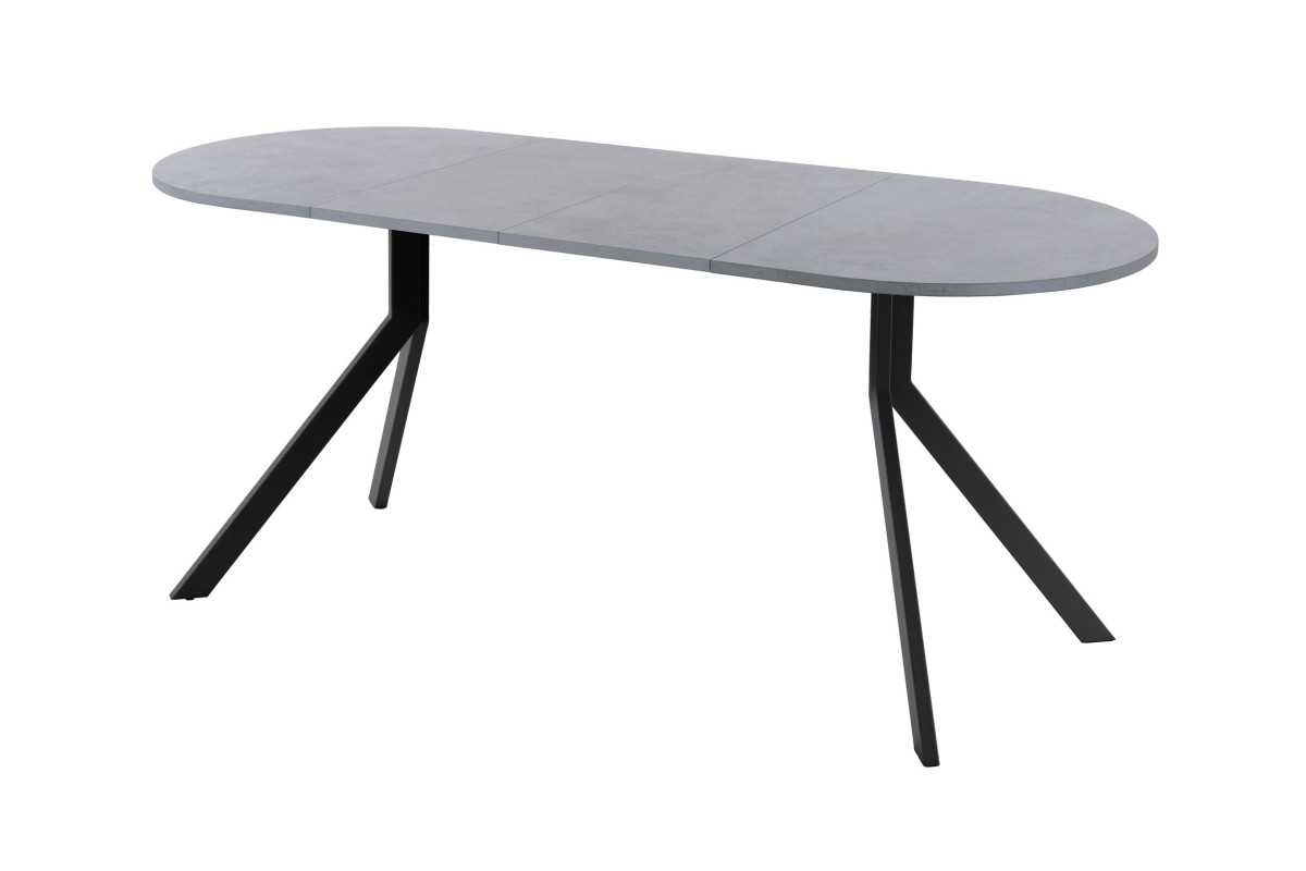 Обеденный стол AMC Elite (серии SLIM) / E18(1200) D3 (черный/Бетон Чикаго светло-серый)