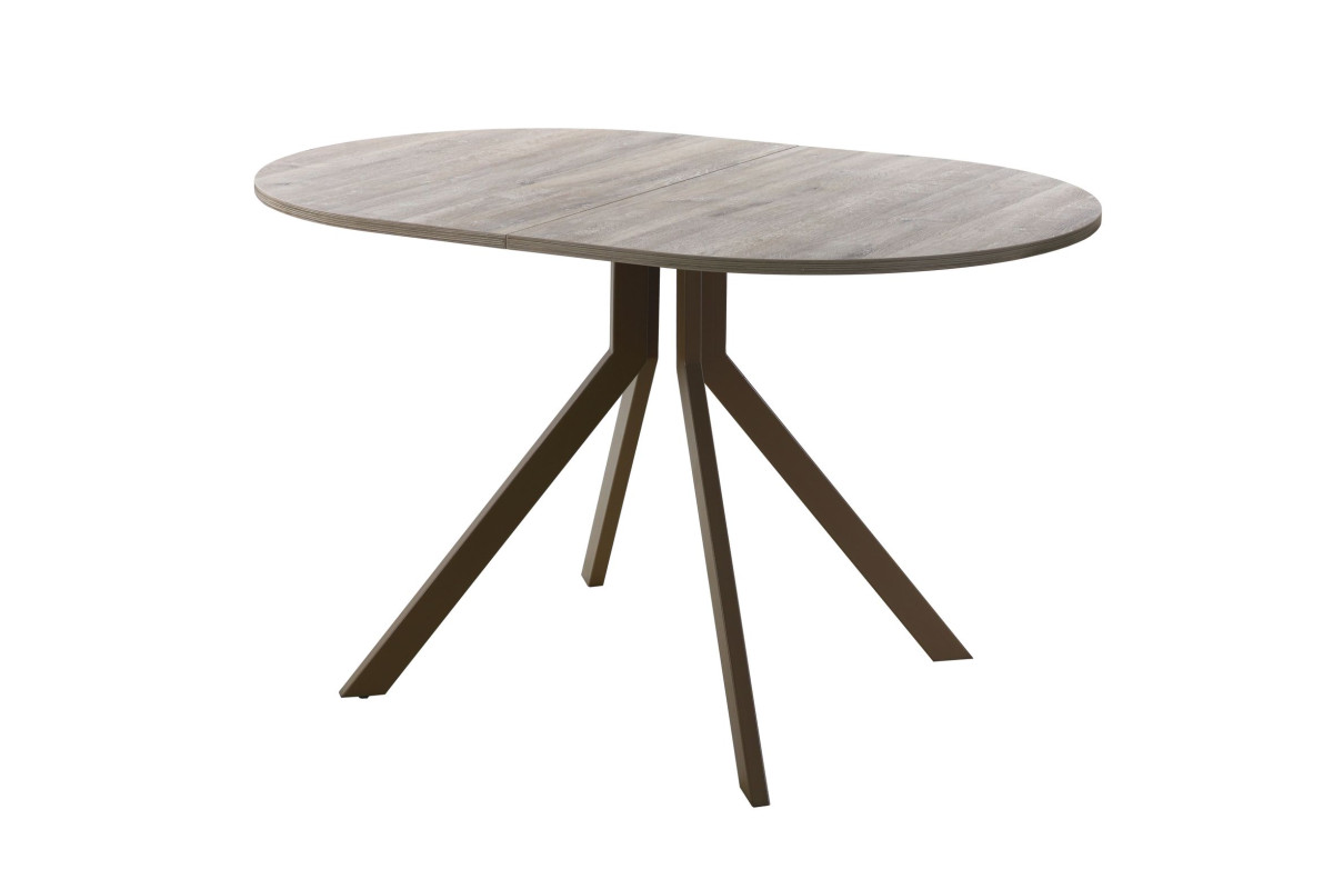 Обеденный стол AMC Elite (серии SLIM) / E18(1100) D3 (коричневый/Дуб Уайт-Ривер песочно-бежевый)