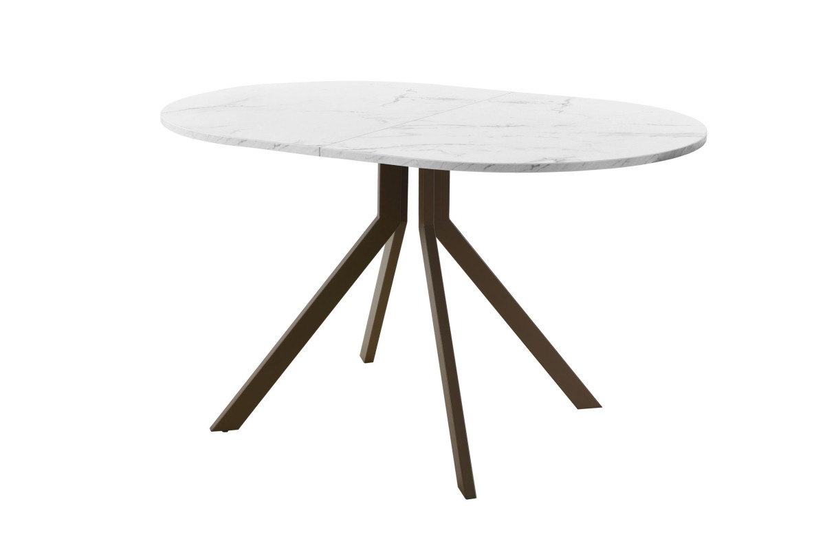 Обеденный стол AMC Elite (серии SLIM) / E18(1100) D3 (коричневый/Мрамор Кристалл)