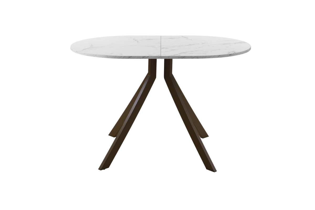 Обеденный стол AMC Elite (серии SLIM) / E18(1100) D3 (коричневый/Мрамор Кристалл)