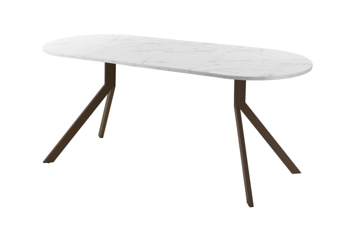 Обеденный стол AMC Elite (серии SLIM) / E18(1100) D3 (коричневый/Мрамор Кристалл)