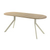 Обеденный стол AMC Elite (серии SLIM) / E18(1100) D3 (бежевый/Дуб Небраска Натуральный)