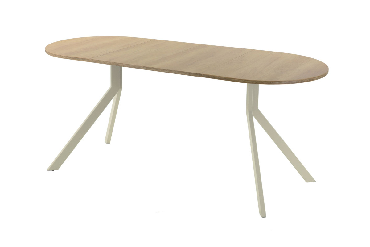 Обеденный стол AMC Elite (серии SLIM) / E18(1100) D3 (бежевый/Дуб Небраска Натуральный)