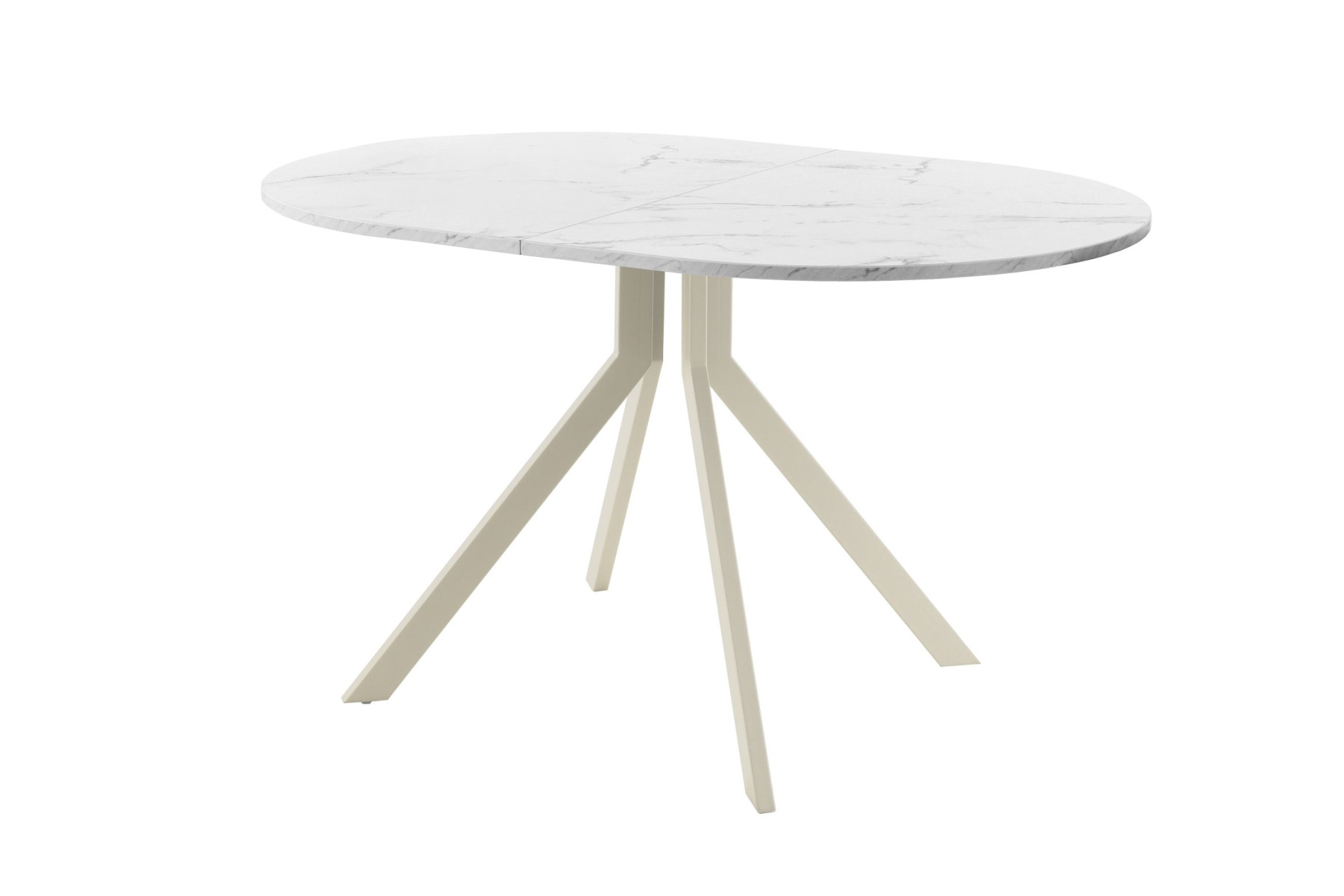 Обеденный стол AMC Elite (серии SLIM) / E18(1200) D3 (бежевый/Мрамор Кристалл)