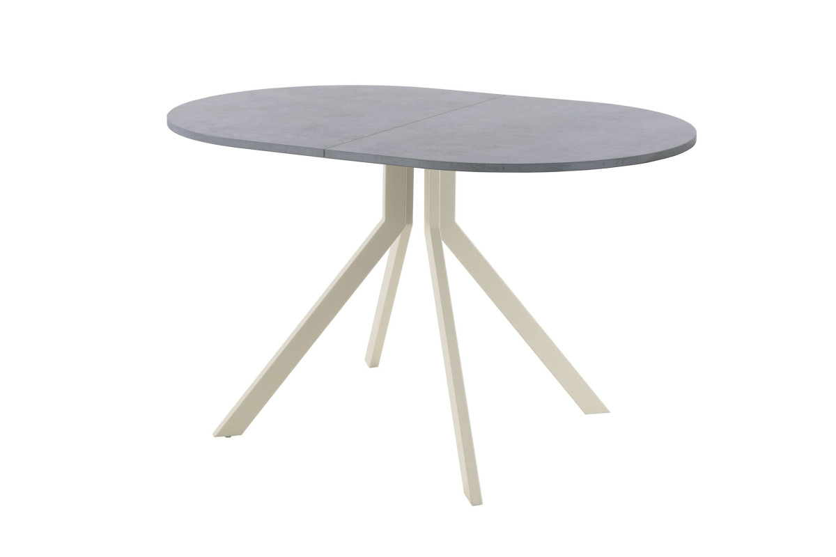 Обеденный стол AMC Elite (серии SLIM) / E18(1100) D3 (бежевый/Бетон Чикаго светло-серый)