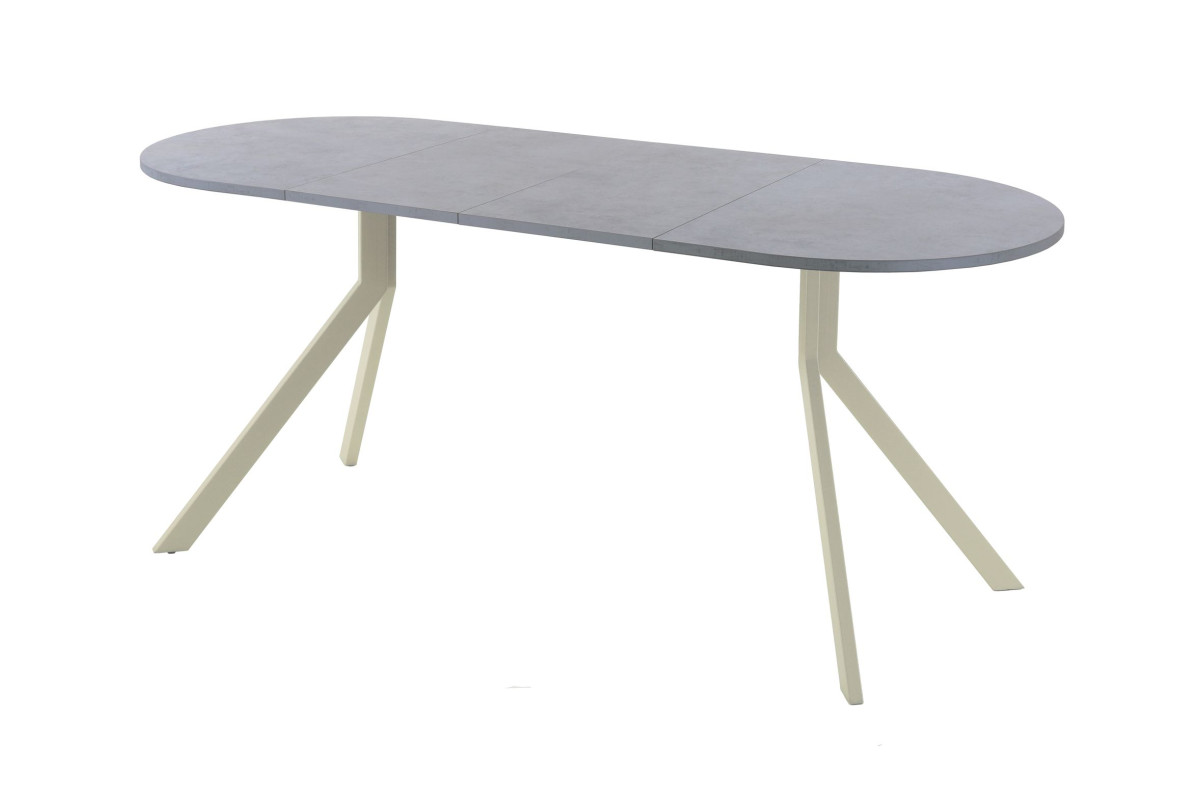 Обеденный стол AMC Elite (серии SLIM) / E18(1100) D3 (бежевый/Бетон Чикаго светло-серый)