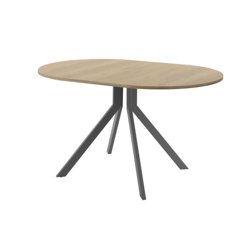 Обеденный стол AMC Elite (серии SLIM) / E18(1200) D3 (графит/Дуб Небраска Натуральный)