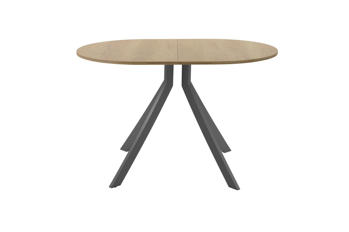 Обеденный стол AMC Elite (серии SLIM) / E18(1100) D3 (графит/Дуб Небраска Натуральный)