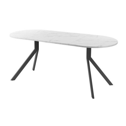 Обеденный стол AMC Elite (серии SLIM) / E18(1200) D3 (графит/Мрамор Кристалл)