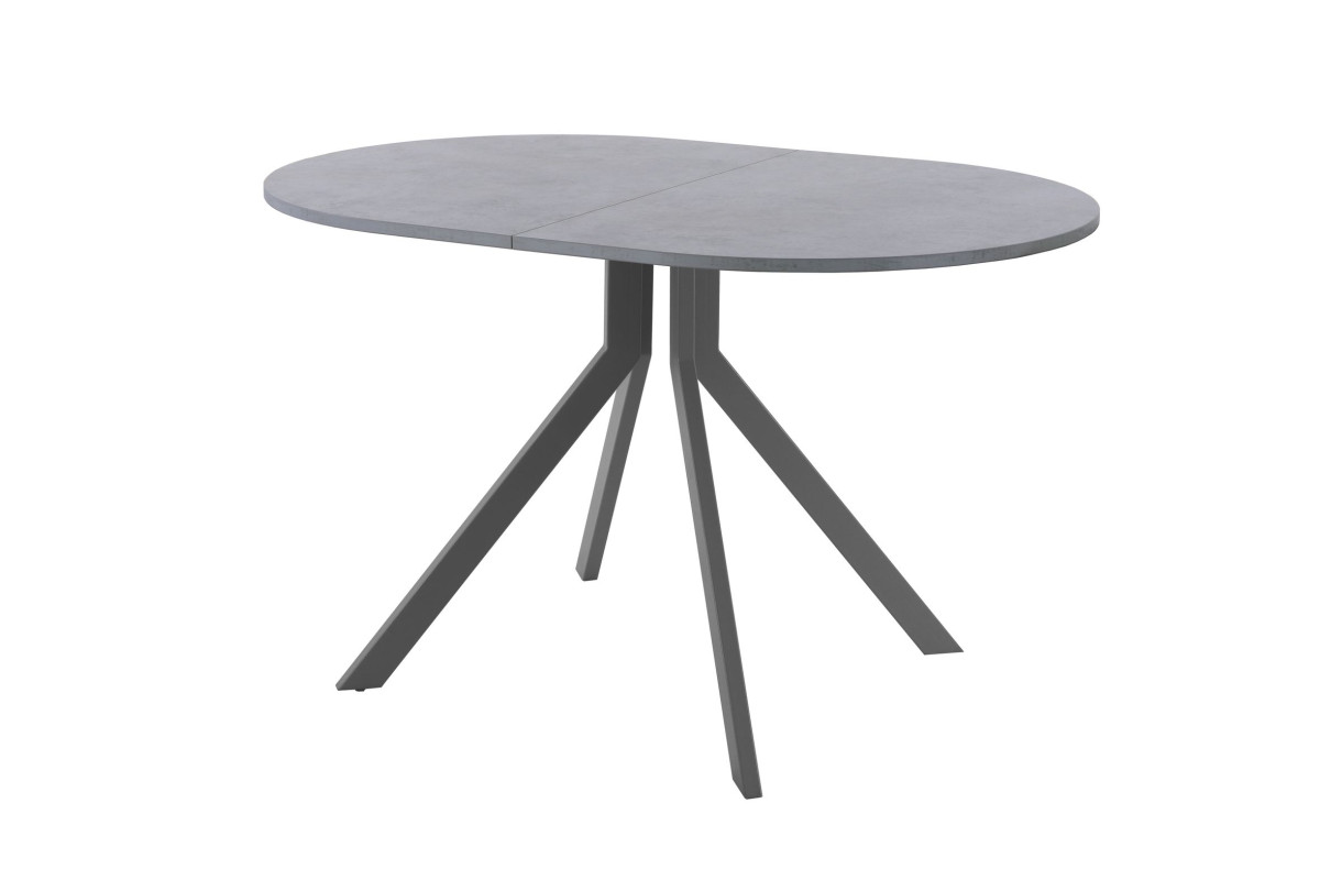 Обеденный стол AMC Elite (серии SLIM) / E18(1100) D3 (графит/Бетон Чикаго светло-серый)