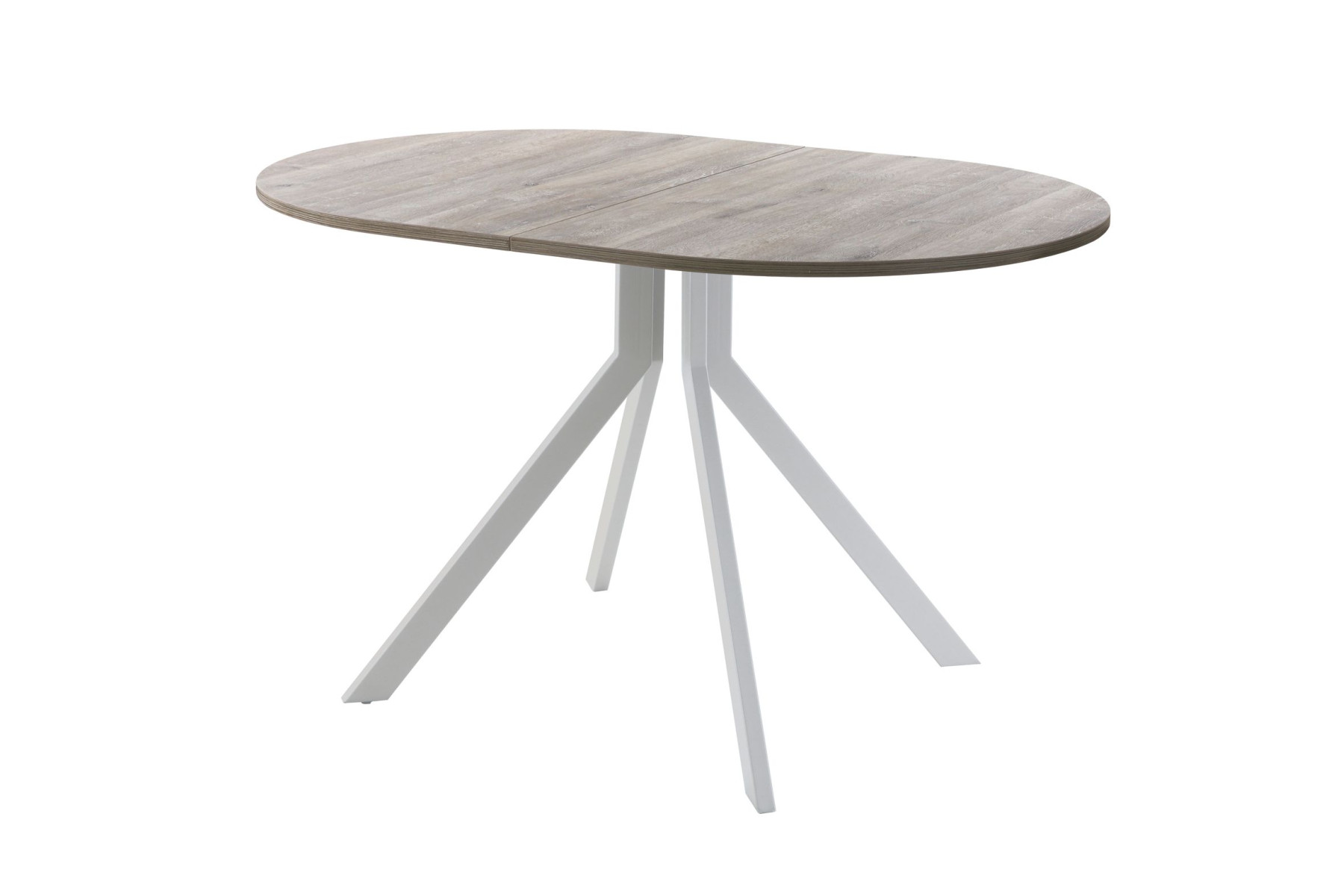 Обеденный стол AMC Elite (серии SLIM) / E18(1100) D3 (серебро/Дуб Уайт-Ривер песочно-бежевый)