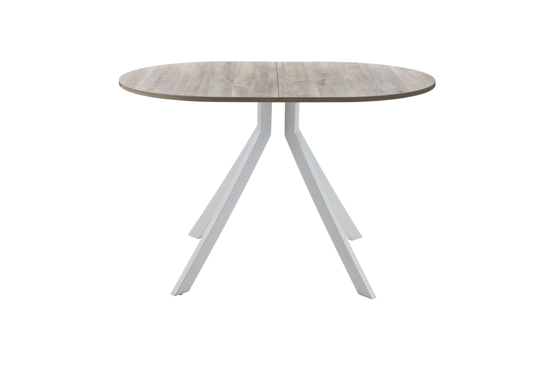 Обеденный стол AMC Elite (серии SLIM) / E18(1100) D3 (серебро/Дуб Уайт-Ривер песочно-бежевый)