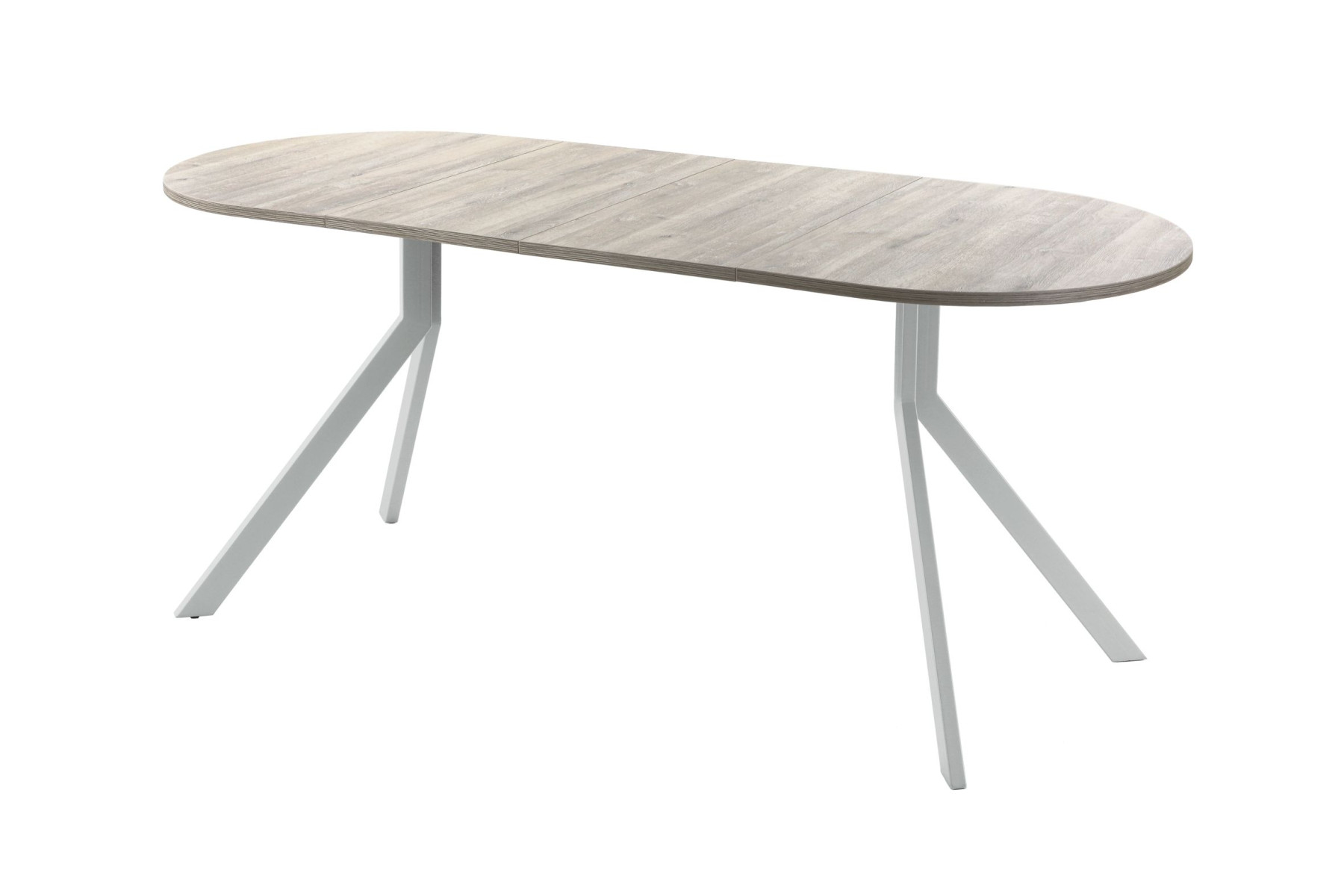 Обеденный стол AMC Elite (серии SLIM) / E18(1100) D3 (серебро/Дуб Уайт-Ривер песочно-бежевый)