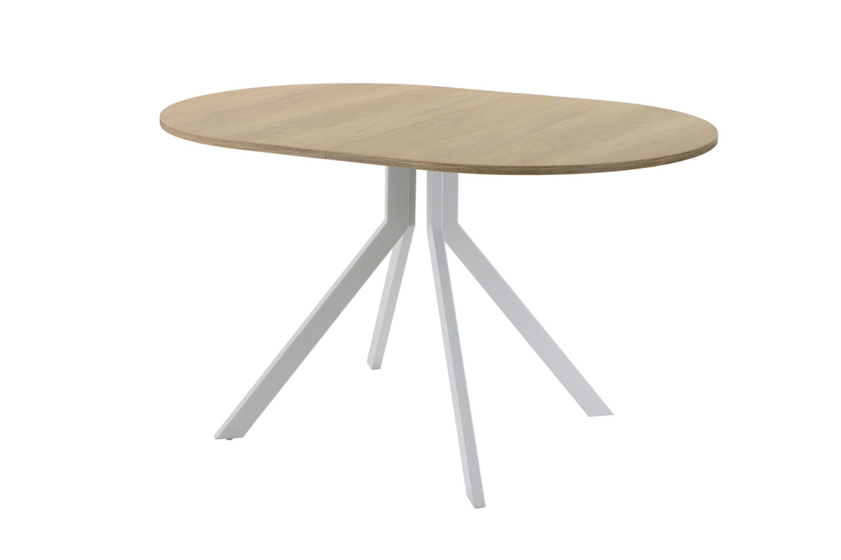 Обеденный стол AMC Elite (серии SLIM) / E18(1100) D3 (серебро/Дуб Небраска Натуральный)