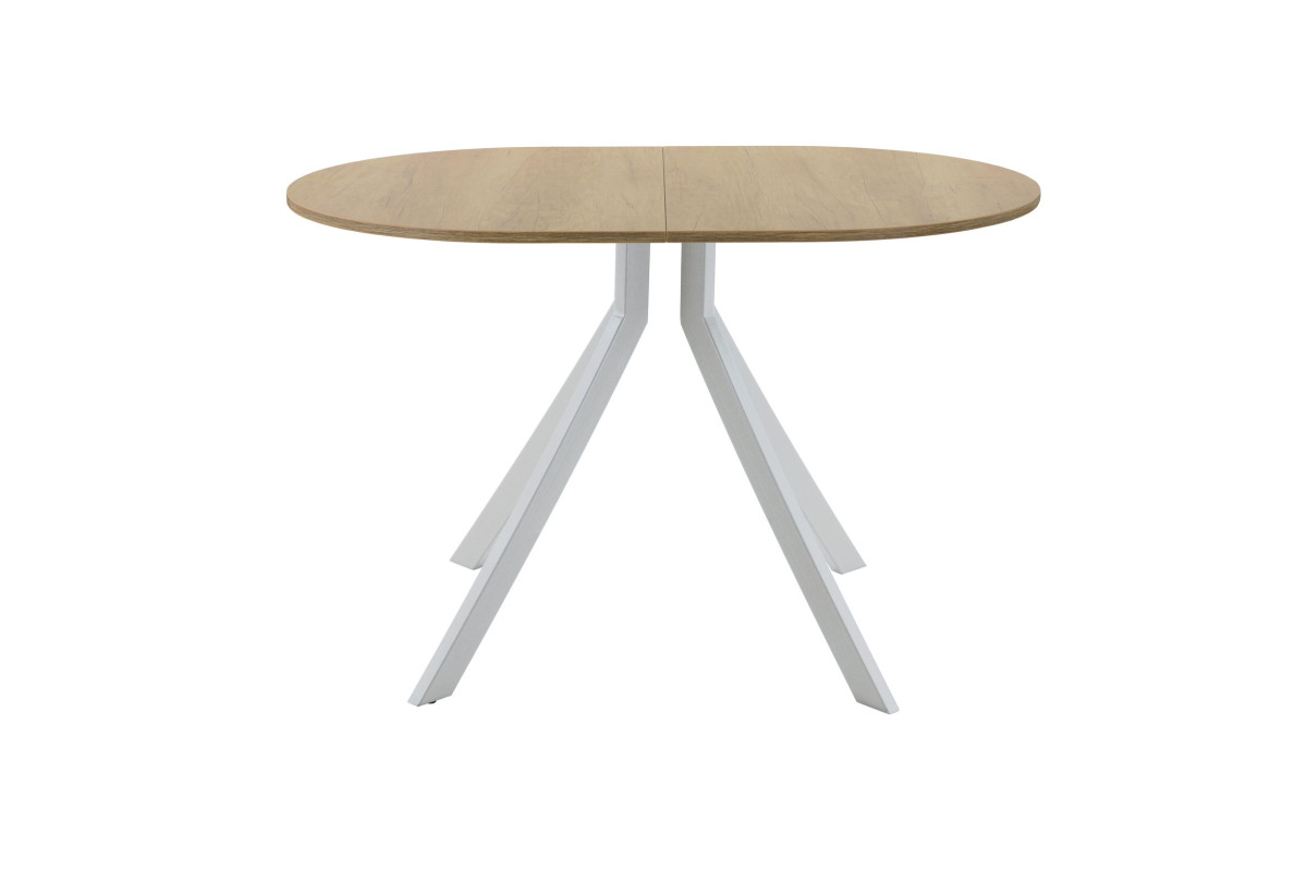 Обеденный стол AMC Elite (серии SLIM) / E18(1100) D3 (серебро/Дуб Небраска Натуральный)