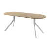 Обеденный стол AMC Elite (серии SLIM) / E18(1100) D3 (серебро/Дуб Небраска Натуральный)