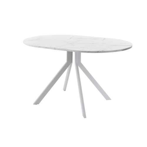 Обеденный стол AMC Elite (серии SLIM) / E18(1200) D3 (серебро/Мрамор Кристалл)