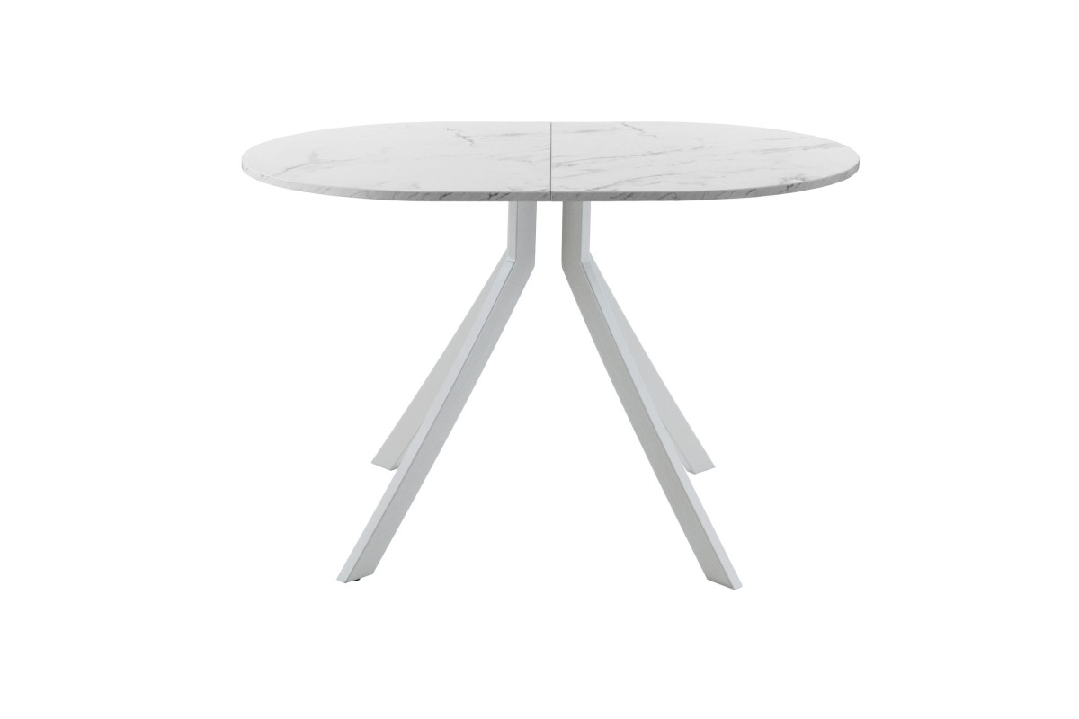 Обеденный стол AMC Elite (серии SLIM) / E18(1200) D3 (серебро/Мрамор Кристалл)