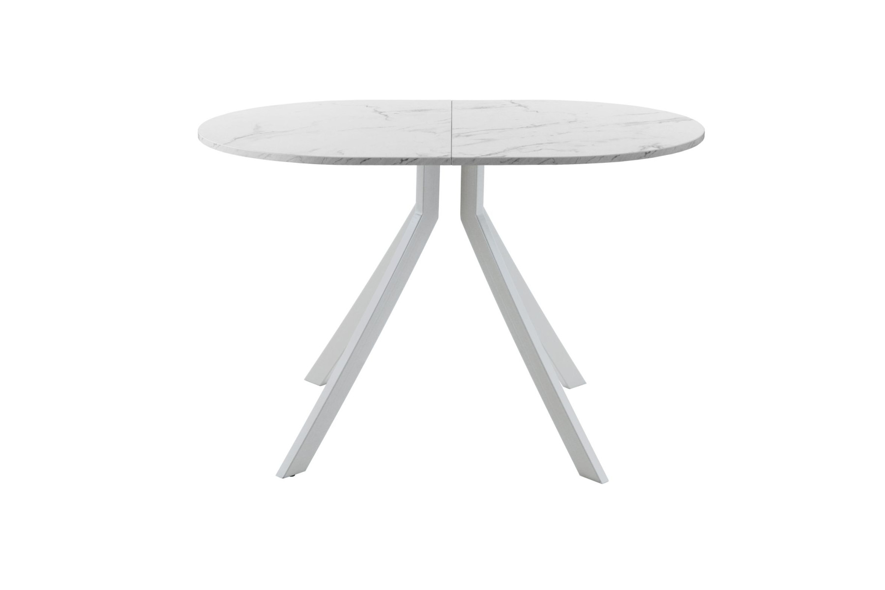 Обеденный стол AMC Elite (серии SLIM) / E18(1200) D3 (серебро/Мрамор Кристалл)