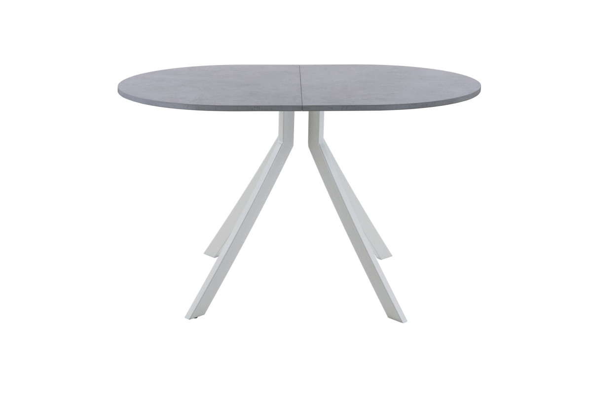 Обеденный стол AMC Elite (серии SLIM) / E18(1100) D3 (серебро/Бетон Чикаго светло-серый)