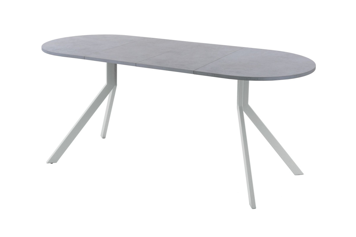 Обеденный стол AMC Elite (серии SLIM) / E18(1100) D3 (серебро/Бетон Чикаго светло-серый)