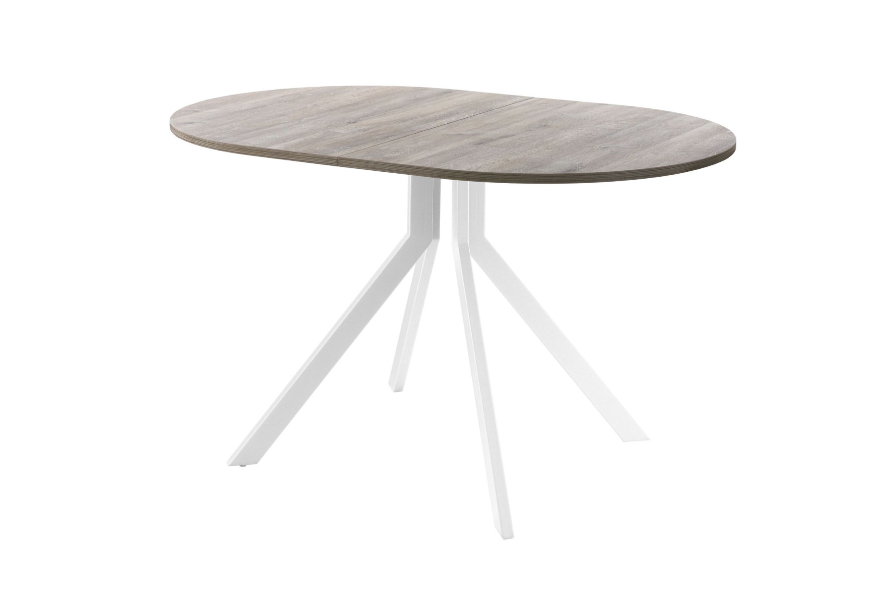 Обеденный стол AMC Elite (серии SLIM) / E18(1100) D3 (белый/Дуб Уайт-Ривер песочно-бежевый)