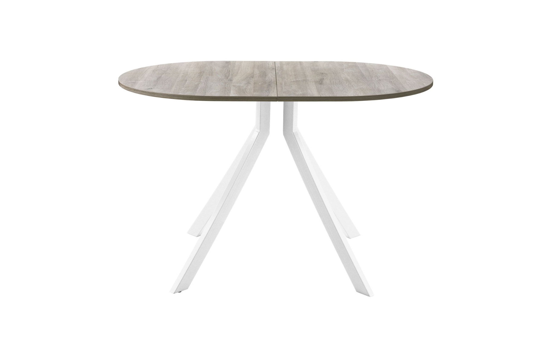 Обеденный стол AMC Elite (серии SLIM) / E18(1100) D3 (белый/Дуб Уайт-Ривер песочно-бежевый)