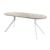 Обеденный стол AMC Elite (серии SLIM) / E18(1100) D3 (белый/Дуб Уайт-Ривер песочно-бежевый)