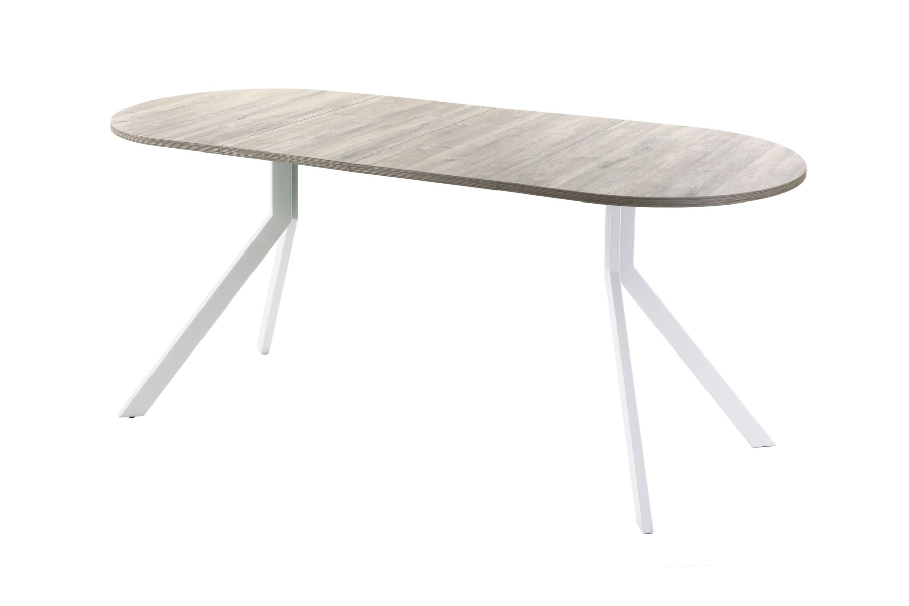 Обеденный стол AMC Elite (серии SLIM) / E18(1100) D3 (белый/Дуб Уайт-Ривер песочно-бежевый)