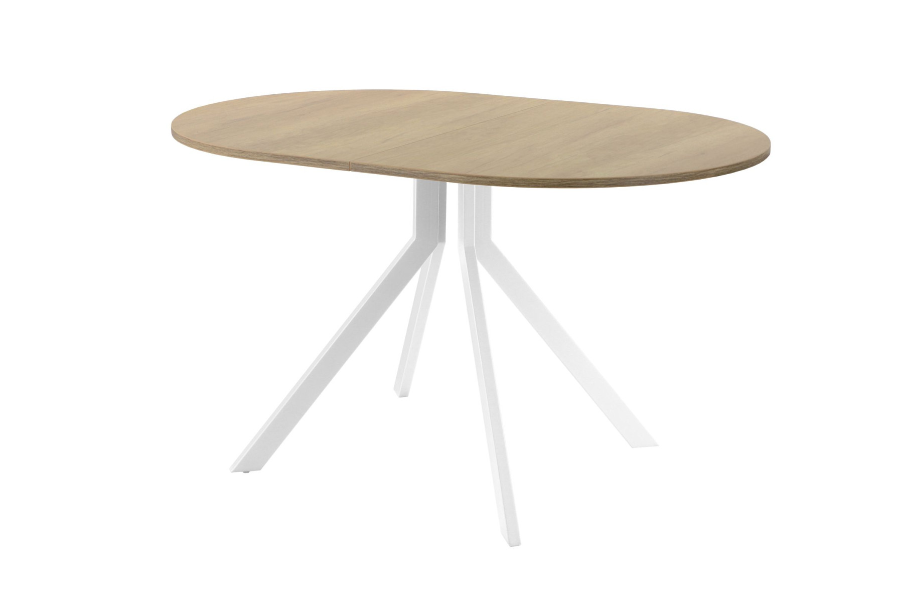 Обеденный стол AMC Elite (серии SLIM) / E18(1100) D3 (белый/Дуб Небраска Натуральный)