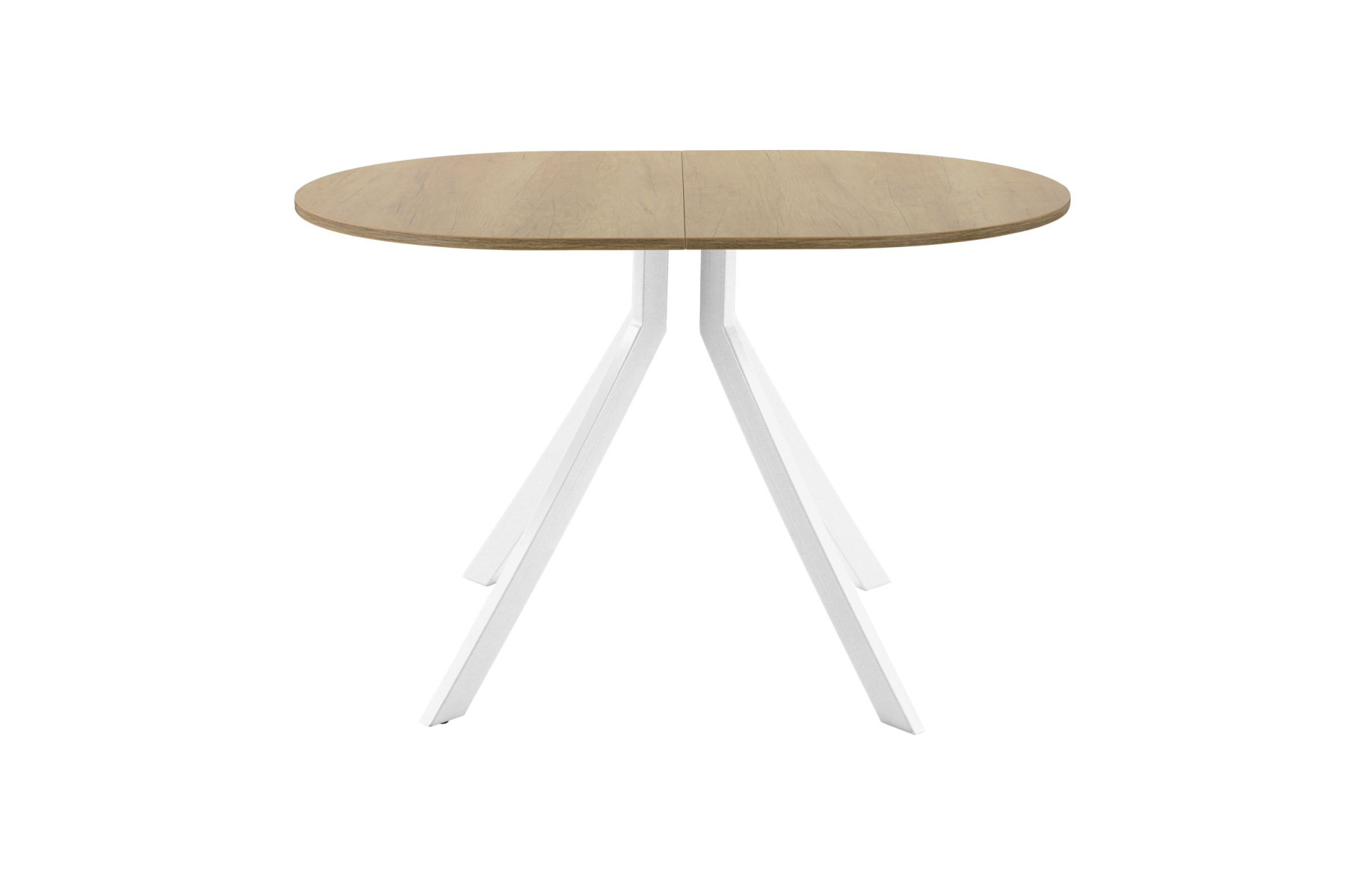 Обеденный стол AMC Elite (серии SLIM) / E18(1100) D3 (белый/Дуб Небраска Натуральный)